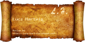 Lucz Hartvig névjegykártya